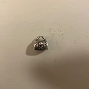 Purse with pink stone pandora charm